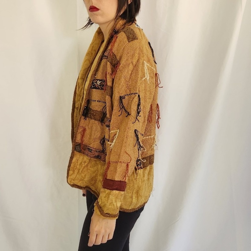 90s Funky Yellow Cardigan - Picture 2 of 4